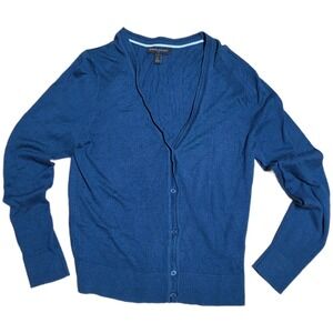 Banana Republic Women's Blue V-Neck Button Front Cardigan Sweater‎ Size S